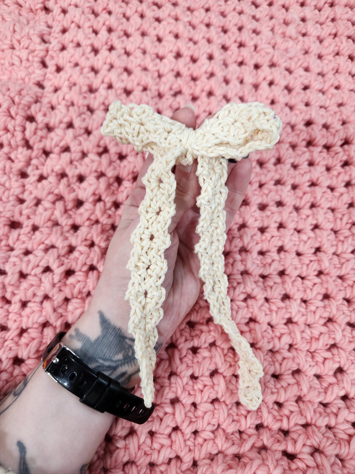 Crochet Bow Hairclips
