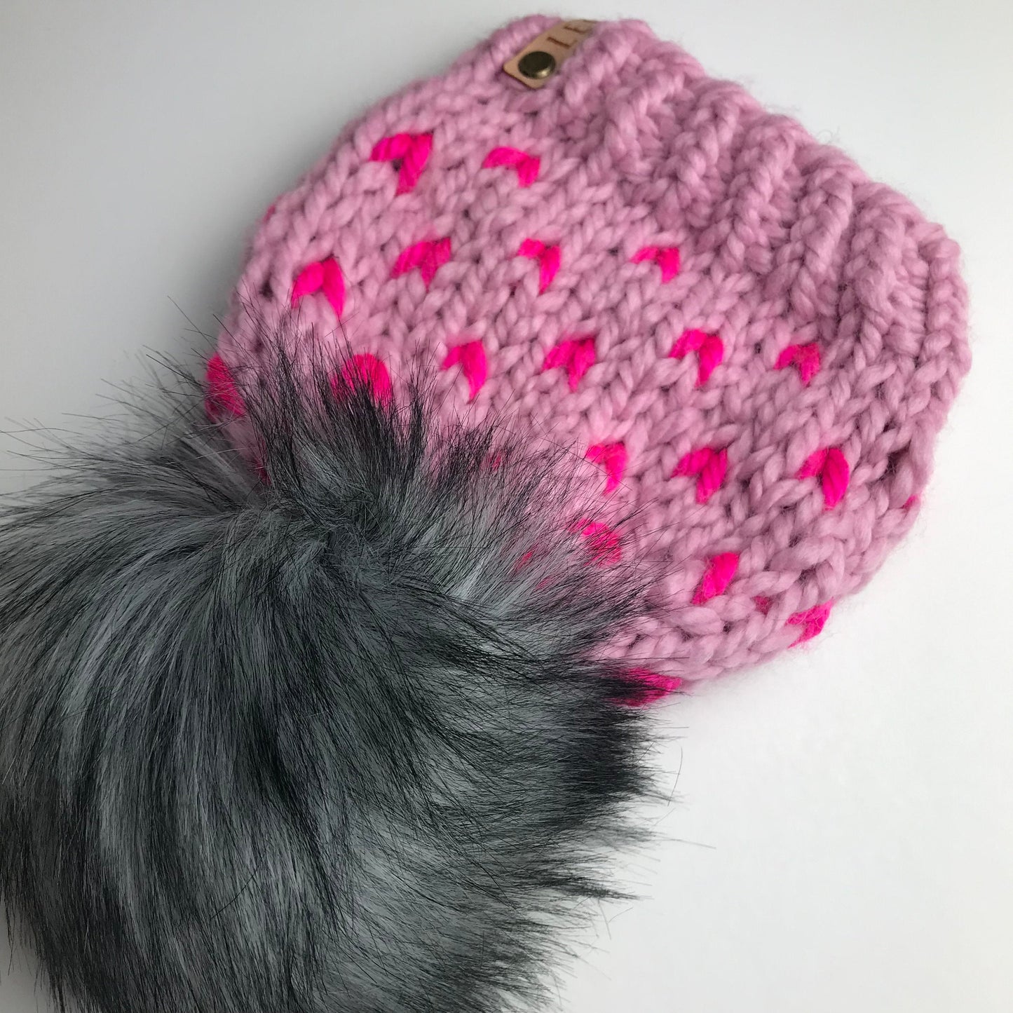 Chunky Knits Heart Beanie