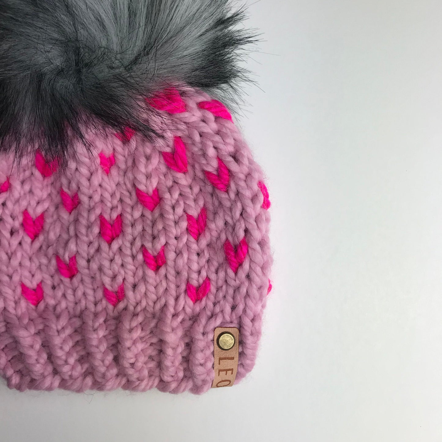 Chunky Knits Heart Beanie