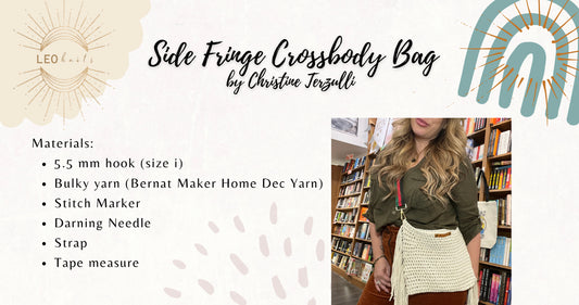 Side Fringe Crossbody Bag Crochet Pattern